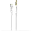 Кабель Hoco upa19 - конвертер адаптер Lightning - 3.5 мм 1 м сіро-білий