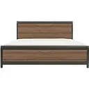 Ліжко двоспальне ВМК (БРВ) Лорен LOZ/160 (без основи під матрац) 160x200 см Венге магія/Монтеверде (BRW-1554)