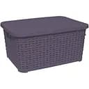 Корзина Irak Plastik с крышкой 5 л фиолетовая (00-00006038)