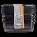 Набор контейнеров Violet House Pratic 0.7 л 4 шт. (0507 PRATIC/НАБОР 4 шт/квадр./0.7л)