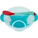 Тарелка на присоске с термоложкой и крышкой Mega Zayka MGZ-0100 (Turquoise) 