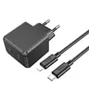 Зарядное устройство сетевое Hoco CS13A Ocean PD20W с кабелем Type-C Lightning черный