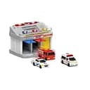 Гараж Екстрені служби 9555, із підсвічуванням, звуками сирен, 3 відділеннями, 3 машинками, рацією