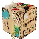 Развивающая игрушка Temple Group Бизикуб 30х30х30 см натуральный (TG200126)