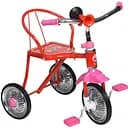 Дитячий триколісний велосипед LH-701-2К Bambi з регулюванням сидіння та керма гумові колеса клаксон