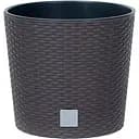 Горшок для цветов Prosperplast Rato круглый, с вкладышем 2 в 1, 250 мм, коричневый (71999-440)