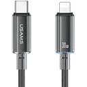 Кабель Usams US-SJ659 Type-C To Lightning PD Fast Charging Transparent Data Cable With Light-Cloud Series 1,2 м Черный