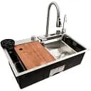 Кухонна мийка Platinum Handmade Водоспад 75x45G сатин