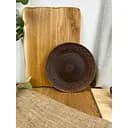 Тарілка 21 см керамічна (глиняна) різьблена Декор