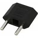 Переходник сетевой универсальный плоский TCOM из вилок США Китай на евро розетку черный