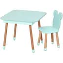Столик со стулом Bambi "Мишка" 08-025B-BOX с ящиком бирюзовый