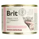 Вологий корм для котів Brit GF Veterinary Diet Cat Cans Hypoallergenic з лососем та горохом 200 г