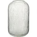 Ваза свічник J-line скляна з ефектом розбитого скла 20 см (36155)