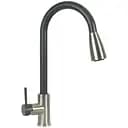 Смеситель кухонный Platinum KT 8203 (8614) однорычажный с выдвижным изливом нержавеющая сталь (000032612)