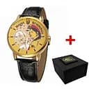 Наручний годинник жіночий 022 Gold-Black Mechanic Вільна бо Українка Awarder acs0031866