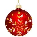 Ялинкова кулька House of Seasons скляна матова 8 см червона (8718861689310MATOV)