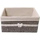 Кошик стелажний Handy Home Бантик, з текстильним вкладишем, 36х27х17 см, сірий (EW-90 L)