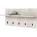 Вешалка на стену Эверест Соната 800, 80х40 см дуб крафт белый (EVR-2729)