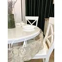 Силіконова скатертина з бежевим мереживом Арка 15 см 320х160 см