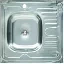 Кухонна мийка Рlatinum 6060 L з нержавіючої сталі 0.4 мм квадратна 60.5x60.5 см (000000411)