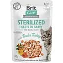 Влажный корм для стерилизованных кошек Brit Care Cat Sterilized с индейкой 85 г