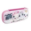 Пенал жесткий объемный Котики, 21.5x4x8.5 см, PVC, 0913P (в ассортименте)
