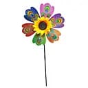 Детский ветерёк "Павлин" МR 1225-1 цветок диаметром 28 см, палочка 48 см