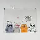 Папка для тетрадей на молнии, А4+, Коты, 33x24.5 см, 20 мкм, 2 шт. в упаковке, 6150 (в ассортименте)