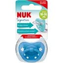 Пустышка силиконовая Nuk Signature, ортодонтическая, 18-24 мес., синяя (3952417)