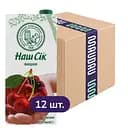 Упаковка нектара Наш Сік Вишня 11.4 л (950 мл х 12 шт.)