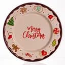 Новогодняя тарелка из фарфора Merry Christmas тарелка на рождество Ø27.5 см тарелки рождественские Yiwu CR-1-39