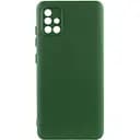 Чехол TPU Getman Liquid Silk Full Camera для Samsung Galaxy A51 Зеленый / Dark green