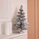 Искусственная новогодняя декоративная мини елка «Полонинская» зимняя на деревянной подставке 45 см Lugi SOK-M-04-2