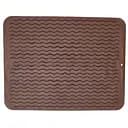 Килимок для сушки посуду Yiwu HP-42-9BR силіконовий 40х30 см коричневий 