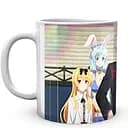 Кружка GeekLand Арифурета Arifureta Юэ, Сиа, Хадзиме, Тио, Каори в новом теле стоят на фоне стены ARF 02.014 330 мл белая