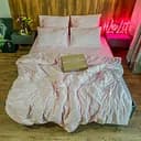 Комплект постельного белья Lelit Полуторный 150х215 см сатин страйп SS-3019/2 розовый (le2000000249940)