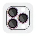 Защитное стекло Epik Metal Shine на камеру в упаковке для Apple iPhone 15 Pro 6.1/15 Pro Max 6.7 Сиреневый/Rainbow