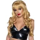 Парик Leg Avenue Long curly bang wig with braid Blonde One size