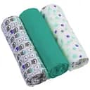 Многоразовые пеленки BabyOno, муслин, 70х70 см, бирюзовый с белым, 3 шт. (348/05)