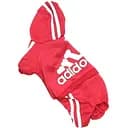 Костюм для животных Ginger ХL Adidog спорт красный Д-40 см ОГ-50 см 4.5-5.5 кг