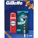 Подарунковий набір: Станок для гоління чоловічий Gillette Mach3 з 2 змінними картриджами + Гель для душу Old Spice 3 в 1 Whitewater 250 мл
