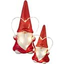 Санта Клаус J-line з лед-підсвічуванням серце 16 см червоний (45671)