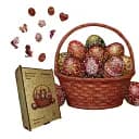 Деревянный пазл Пасхальная Корзина, А4, Картонная коробка 100 элементов