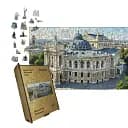 Деревянный фигурный пазл Одесский Оперный Театр, А3, Деревянная коробка 200 элементов