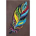 Набор стринг-арт Abris Art Разноцветное перышко ABC-026 деревянная основа