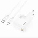 Сетевое зарядное устройство Hoco C112A 30 Вт с кабелем Type-C на Lightning быстрая зарядка PD компактное