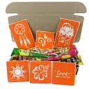 Набір кольорової хни з трафаретами для біо-тату №1 color-henna-set-01