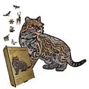 Пазл деревянный Таинственная Пума, А4, Деревянная коробка 100 элементов