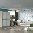 Спальня дитяча Еверест Соната Комплект 2 (модульна - 5 елементів) дуб сонома/білий (EVR-2582)