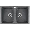 Кухонна мийка Platinum 7648W Twin гранітна глянцева з кріпленням 76x48 см мікс (000024928)